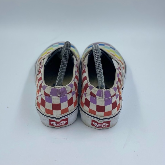 Vans rainbow checkered slip on womens size 6.5 - Picture 4 of 6